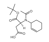 (3S)-4-(tert-butoxy)-3-(N-(cyclohex-2-en-1-yl)acetamido)-4-oxobutanoic acid结构式