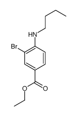 3-溴-4-(丁基氨基)苯甲酸乙酯结构式