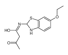 N-(6-乙氧基-2,3-二氢-苯并噻唑-2-基)-3-氧代-丁酰胺结构式