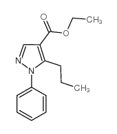 1-苯基-5-丙基-1H-吡唑-4-羧酸乙酯结构式