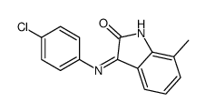 3-(4-chloroanilino)-7-methylindol-2-one结构式