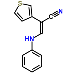 (2E)-3-Anilino-2-(3-thienyl)acrylonitrile Structure