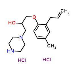 1-(2-Allyl-4-methylphenoxy)-3-(1-piperazinyl)-2-propanol dihydrochloride结构式