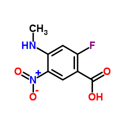 2-Fluoro-4-(methylamino)-5-nitrobenzoic acid Structure