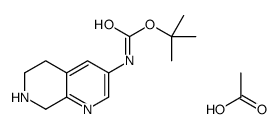 5,6,7,8-四氢-1,7-萘啶-3-氨基甲酸乙酸叔丁酯结构式