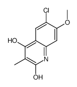 6-chloro-7-methoxy-3-methylquinoline-2,4-diol结构式