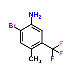 2-Bromo-4-methyl-5-(trifluoromethyl)aniline结构式