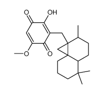 2-Hydroxy-3-[(2,5,5-trimethyl-1,8a-methanodecalin-1-yl)methyl]-5-methoxy-2,5-cyclohexadiene-1,4-dione结构式
