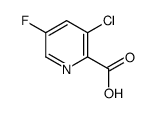 3-氯-5-氟吡啶-2-羧酸结构式