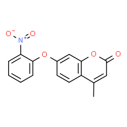 4-Methyl-7-(2-nitrophenoxy)-2H-chromen-2-one结构式