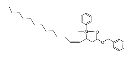 benzyl (Z)-3-(dimethyl(phenyl)silyl)hexadec-4-enoate结构式