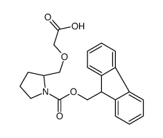 [1-(9H-芴-9-基甲氧基羰基甲基)-吡咯烷-2-基甲氧基]-乙酸结构式