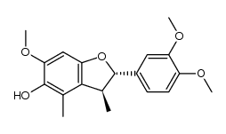 (2S,3S)-2-(3,4-dimethoxyphenyl)-6-methoxy-3,4-dimethyl-2,3-dihydrobenzofuran-5-ol Structure