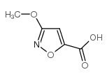3-甲氧基异噁唑-5-羧酸结构式