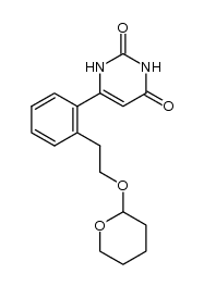 6-(2-(2-((tetrahydro-2H-pyran-2-yl)oxy)ethyl)phenyl)pyrimidine-2,4(1H,3H)-dione Structure