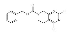 2,4-二氯-5,6-二氢吡啶并[3,4-d]嘧啶-7(8h)-羧酸苄酯结构式