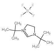 四氟硼酸二氢1,3-二(叔-丁基)-4,5--1H-咪唑正离子结构式