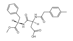 (S)-4-(((S)-1-methoxy-1-oxo-3-phenylpropan-2-yl)amino)-4-oxo-3-(2-(p-tolyl)acetamido)butanoic acid结构式