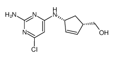 (1S,4R)-4-[(2,5-Diamino-6-chloro-4-pyrimidinyl)amino]-2-cyclopentene-1-Methanol Structure