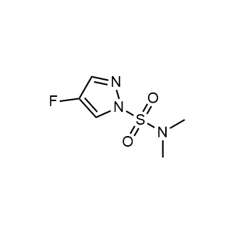 4-氟-N,N-二甲基-1H-吡唑-1-磺酰胺结构式