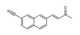 trans-7-(3-oxo-but-1-enyl)-naphthalene-2-carbonitrile Structure