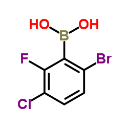 6-溴-3-氯-2-氟苯硼酸结构式