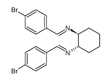 N,N'-((1S,2S)-cyclohexane-1,2-diyl)bis(1-(4-bromophenyl)methanimine)结构式