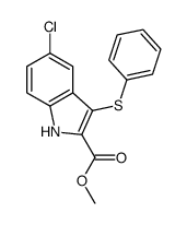 methyl 5-chloro-3-phenylsulfanyl-1H-indole-2-carboxylate结构式