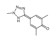 2,6-dimethyl-4-(2-methyl-1H-tetrazol-5-ylidene)cyclohexa-2,5-dien-1-on e Structure