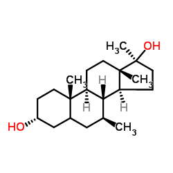 7β,17α-Dimethyl-5β-androstane-3α,17β-diol Structure