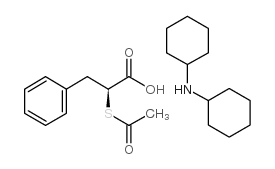 2(S)-乙酰基硫代-苯丙酸 n-环己基环己胺结构式