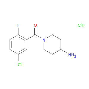 1-(5-chloro-2-fluorobenzoyl)piperidin-4-amine HCl Structure