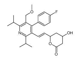 6-[2-[4-(4-fluorophenyl)-5-(methoxymethyl)-2,6-di(propan-2-yl)pyridin-3-yl]ethenyl]-4-hydroxyoxan-2-one Structure