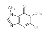 1,7-二甲基-2-氯-6-氧代-嘌呤结构式