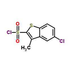 5-氯-3-甲基苯并(B)噻吩-2-磺酰氯结构式