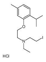 N-ethyl-N-(2-iodoethyl)-2-(5-methyl-2-propan-2-ylphenoxy)ethanamine,hydrochloride Structure