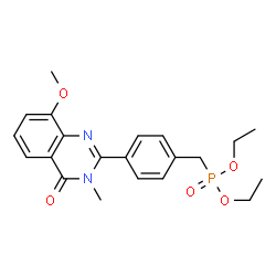 Phosphonic acid,[[4-(3,4-dihydro-8-methoxy-3-methyl-4-oxo-2-quinazolinyl)phenyl]methyl]-,diethyl ester (9CI)结构式