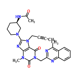 (R)-N-(1-(7-(But-2-yn-1-yl)-3-methyl-1-((4-methylquinazolin-2-yl)methyl)-2,6-dioxo-2,3,6,7-tetrahydro-1H-purin-8-yl)piperidin-3-yl)acetamide (Linagliptin Impurity) Structure