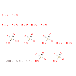 SULFURIC ACID, ALUMINUM SALT (5:3), NONAHYDRATE Structure