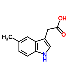2-(5-甲基-1H-吲哚)-3-乙酸结构式