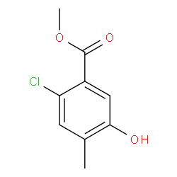 2-氯-5-羟基-4-甲基苯甲酸甲酯结构式