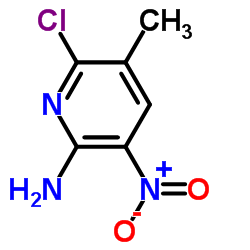 6-氯-5-甲基-3-硝基吡啶-2-胺结构式
