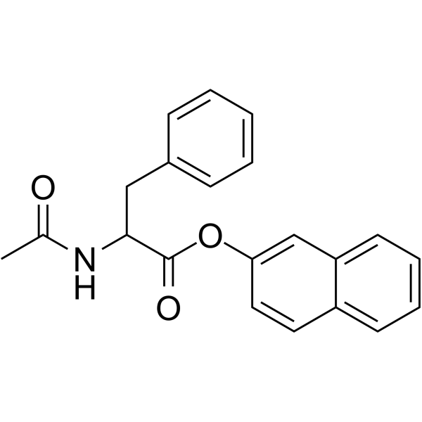 N-乙酰-DL-苯丙氨酸2-萘基酯结构式