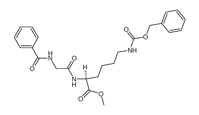 N2-(N-benzoyl-glycyl)-N6-benzyloxycarbonyl-L-lysine methyl ester结构式