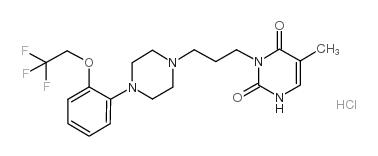 5-甲基-3-[3-[3-[4-[2-(2,2,2-三氟乙氧基)苯基]-1-哌嗪基]丙基]-2,4-(1H,3H)-嘧啶酮] 盐酸盐结构式