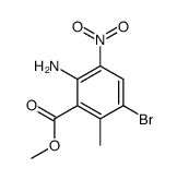 2-氨基-5-溴-6-甲基-3-硝基苯甲酸甲酯结构式