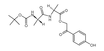 2-(4-hydroxyphenyl)-2-oxoethyl 2-((S)-2-((tert-butoxycarbonyl)amino)propanamido)propanoate结构式