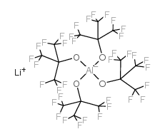 四(全氟叔丁氧基)铝酸锂结构式