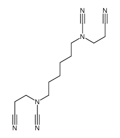 6-[cyano(2-cyanoethyl)amino]hexyl-(2-cyanoethyl)cyanamide结构式
