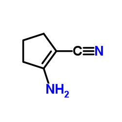 1-氨基-2-氰基-1-环戊烯结构式